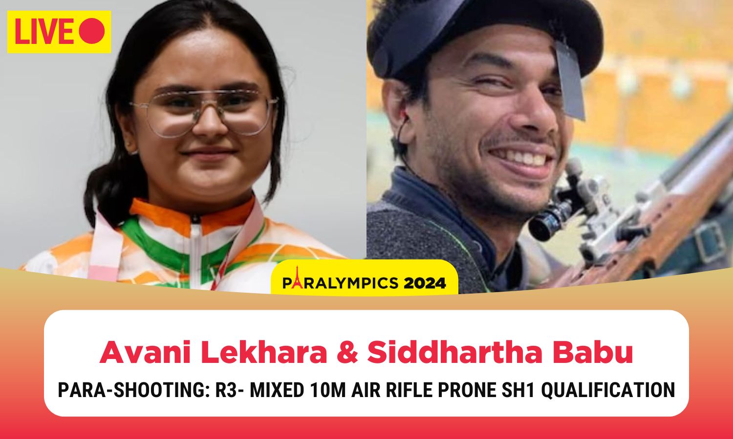 Paralympics 2024 ParaShooting LIVE Avani Lekhara, Siddharta Babu in