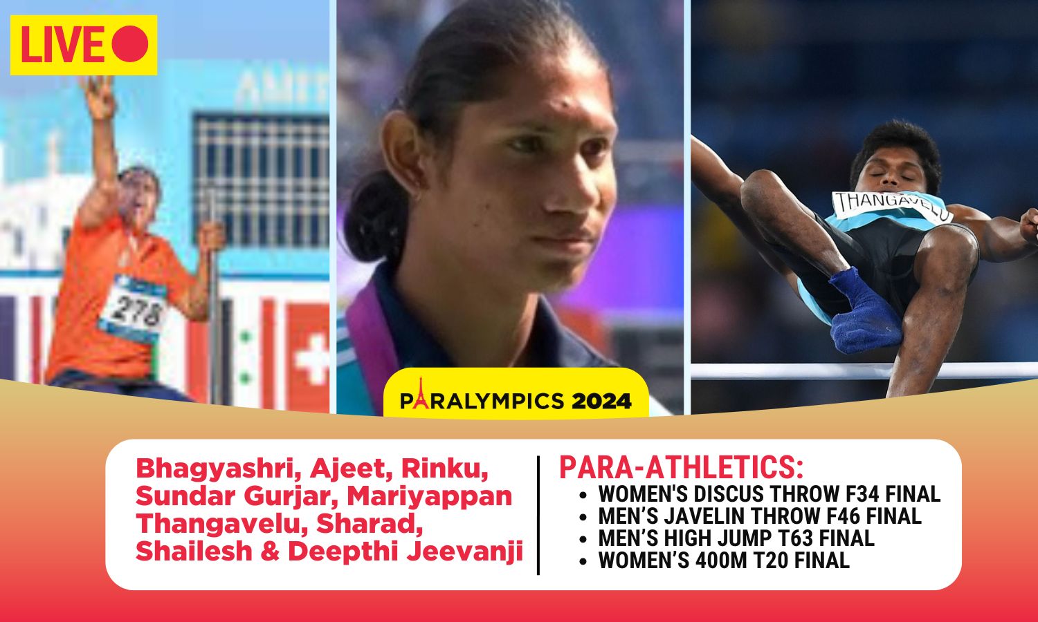 Paralympics 2024 Para Athletics LIVE Bhagyashree Jadhav in action