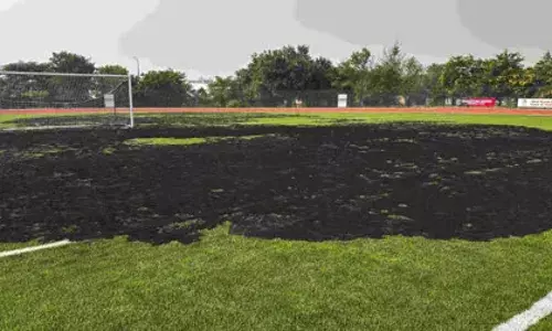 Diwali firecrackers reduce football turf in INR 13 crore stadium to ashes