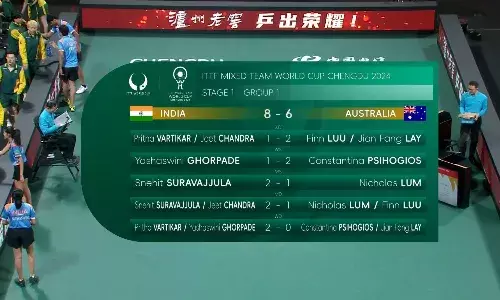 ITTF Mixed Team World Cup: India bows out with a win against Australia