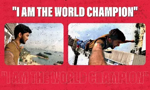 I am World Champion shouts D Gukesh while Bungee Jumping: WATCH