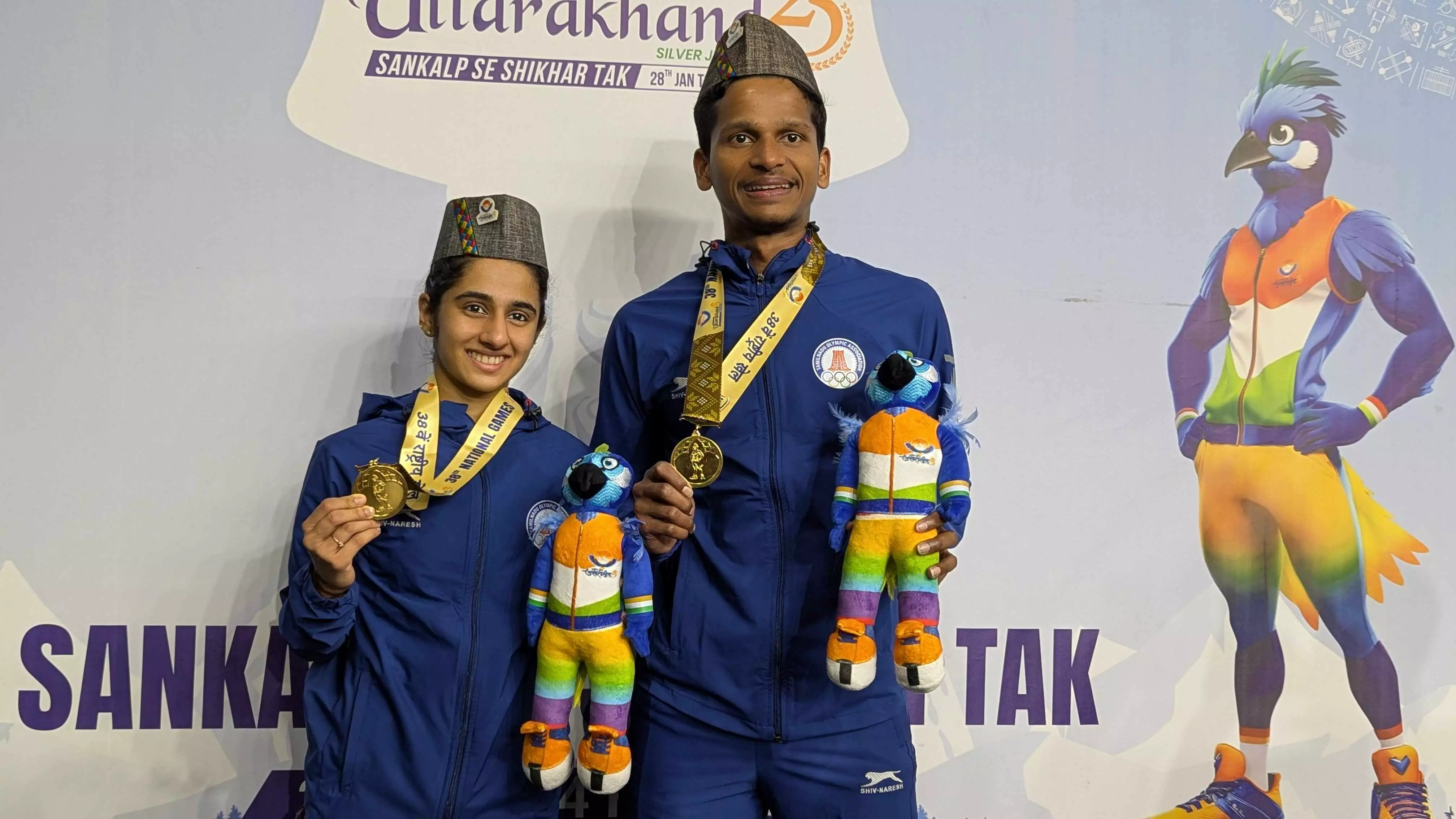 Satish Kumar and Aadya Variyath won the Badminton mixed doubles gold at the 2025 National Games. (Photo Credit: Abhishek Mishra/The Bridge) Satish Kumar and Aadya Variyath won the Badminton mixed doubles gold at the 2025 National Games. (Photo Credit: Abhishek Mishra/The Bridge)