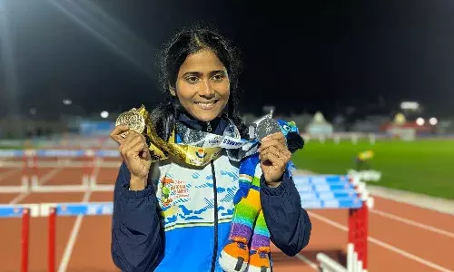 Long Jump gold, Hurdles PB – Moumita Mondal juggles two events with ease at National Games