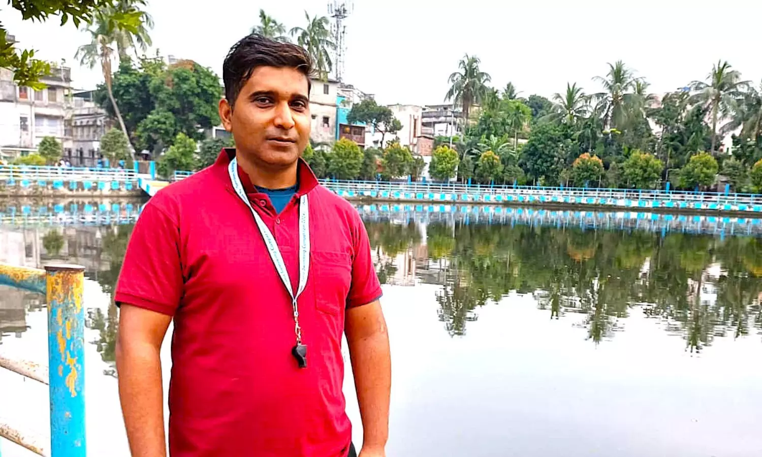 Dutta found his calling with coaching after an accident cut short his swimming career. (Photo credit: Puroja Bhattacharya/ The Bridge) Dutta found his calling with coaching after an accident cut short his swimming career. (Photo credit: Puroja Bhattacharya/ The Bridge)