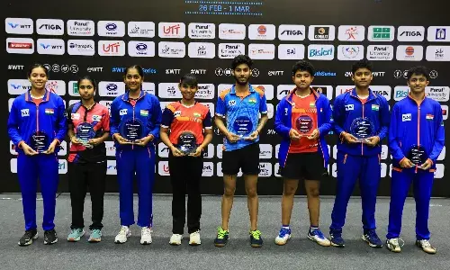 Indian paddlers swept the podium at 2025 WTT Youth Contender Vadodara