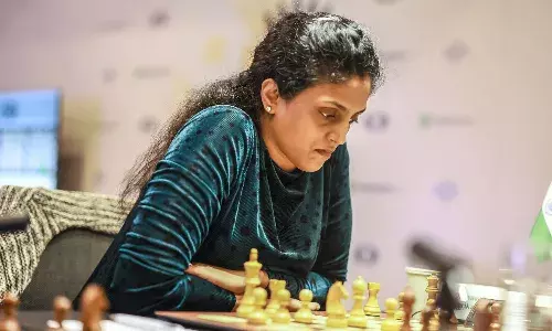 Harika Dronavalli in action at the 2025 Womens Grand Prix in Cyprus