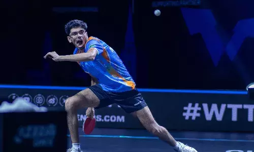 Manav Thakkar in action at 2025 WTT Star Contender Chennai