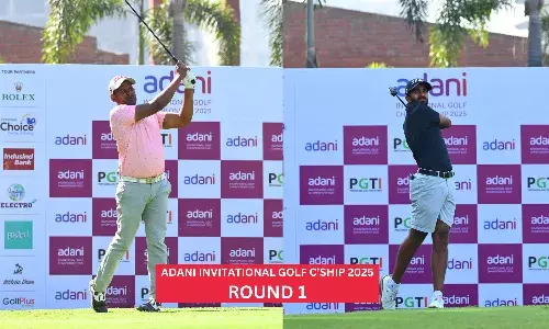 N Thangaraja, Saptak Talwar, Adani Invitational Golf Championship 2025