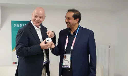 Gianni Infantino and Tayyab Ikram