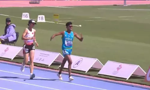 Nitin Gupta Racewalking