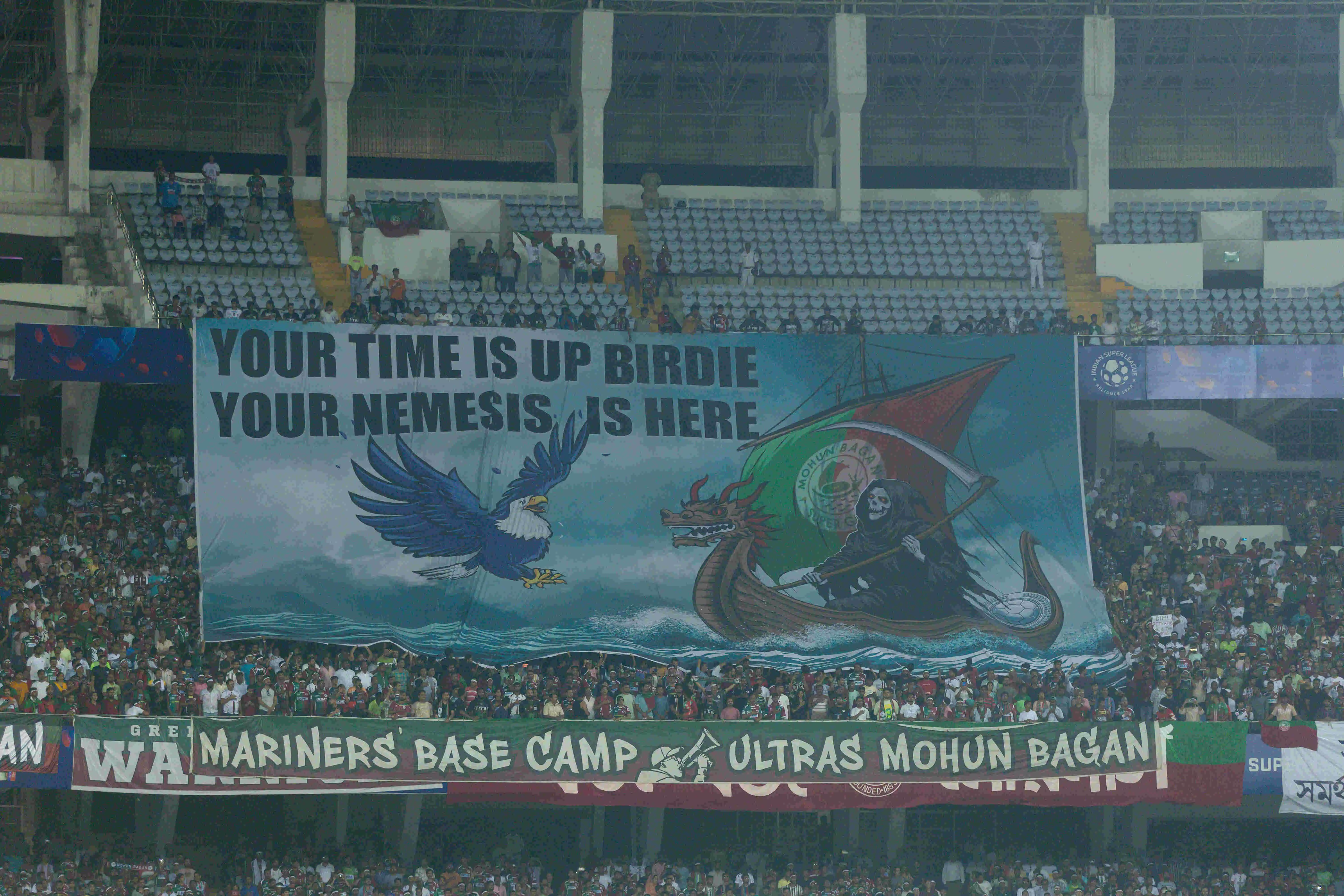 Mohun Bagans tifo in the ISL Final (Photo credit: FSDL)