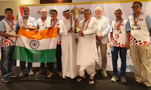 India after winning gold at 2025 Bridge Asia & Middle East Cships