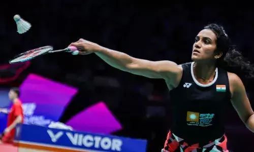 PV Sindhu in action at 2025 Sudirman Cup