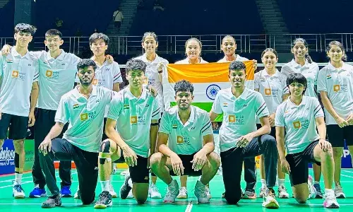 Indian team at Badminton Asia Junior Championships
