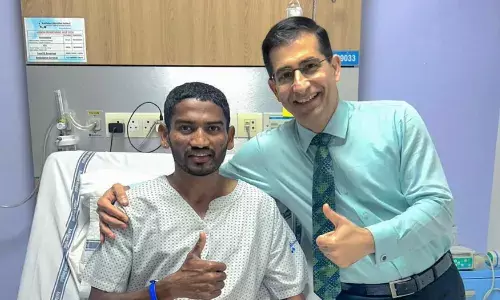 Avinash Sable with Dr Dinshaw Pardiwala after his ACL surgery