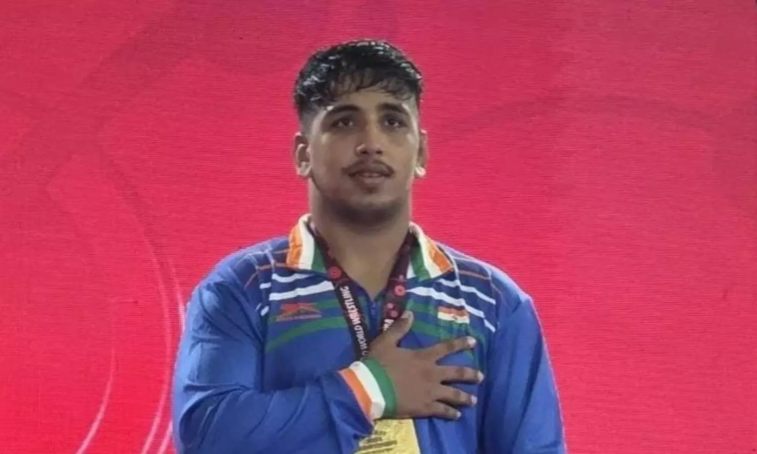 Hardeep was crowned the U17 World Wrestling Champion