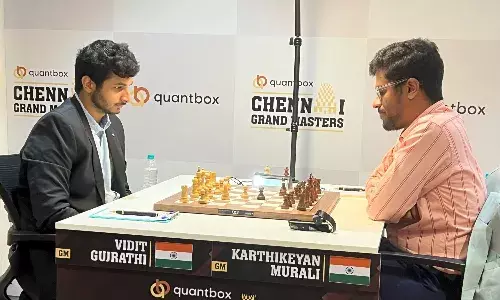 Chennai Grand Masters: Karthikeyan Murali beats Vidit Gujrathi Chennai Grand Masters: Karthikeyan Murali beats Vidit Gujrathi