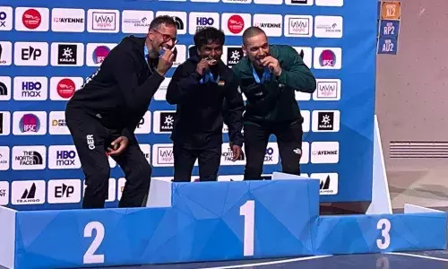 Manikandan Kumar strikes gold in Para Climbing World Cup 2025 Manikandan Kumar strikes gold in Para Climbing World Cup 2025