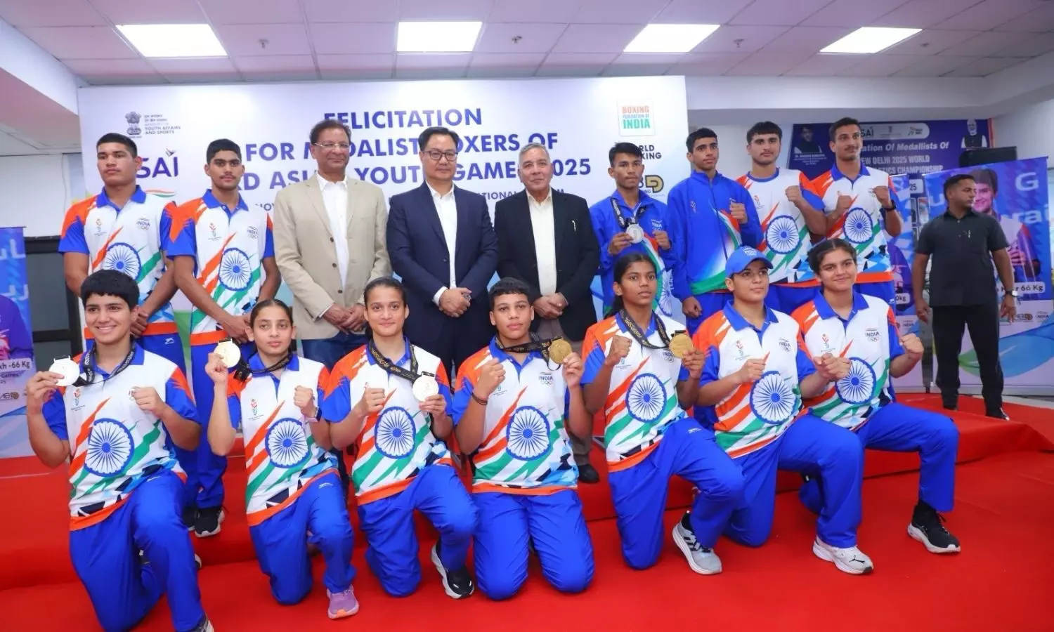 Boxing Federation of India felicitates boxers for landmark show at Asian Youth Games