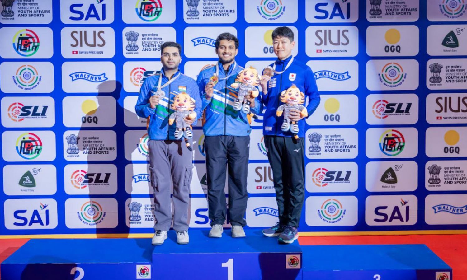 Rudrankksh Patil wins the men’s air rifle gold medal Rudrankksh Patil wins the men’s air rifle gold medal