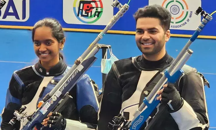 Asian Shooting Cship: Arjun, Elavenil win 10m Air Rifle mixed with World Record