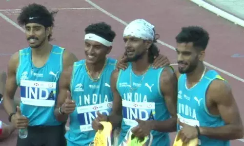 Indian mens 4x400m team qualify for World Relays;  mens 4x100m team disqualified