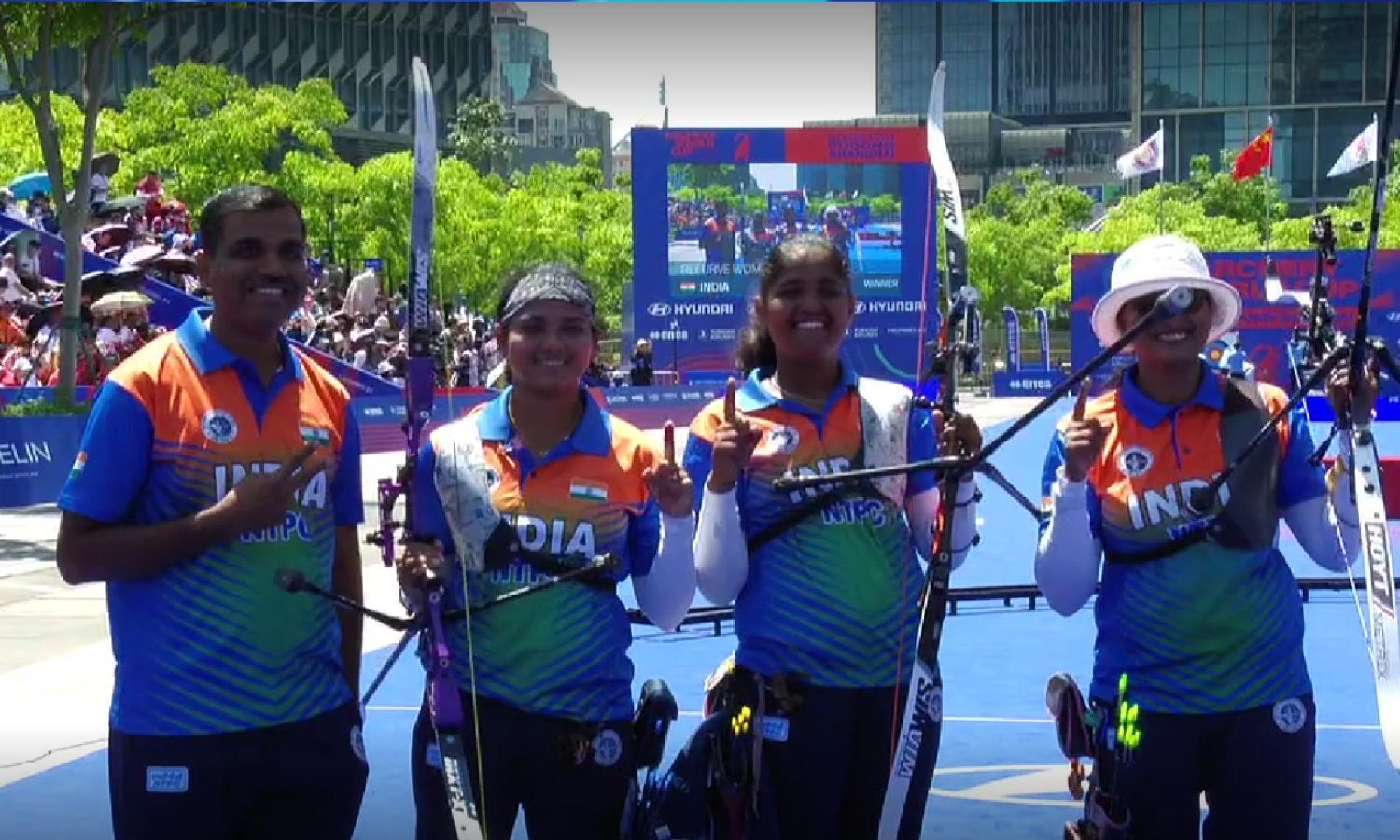 Deepika Kumari led Indian team to its first Archery World Cup gold in 5 years Deepika Kumari led Indian team to its first Archery World Cup gold in 5 years