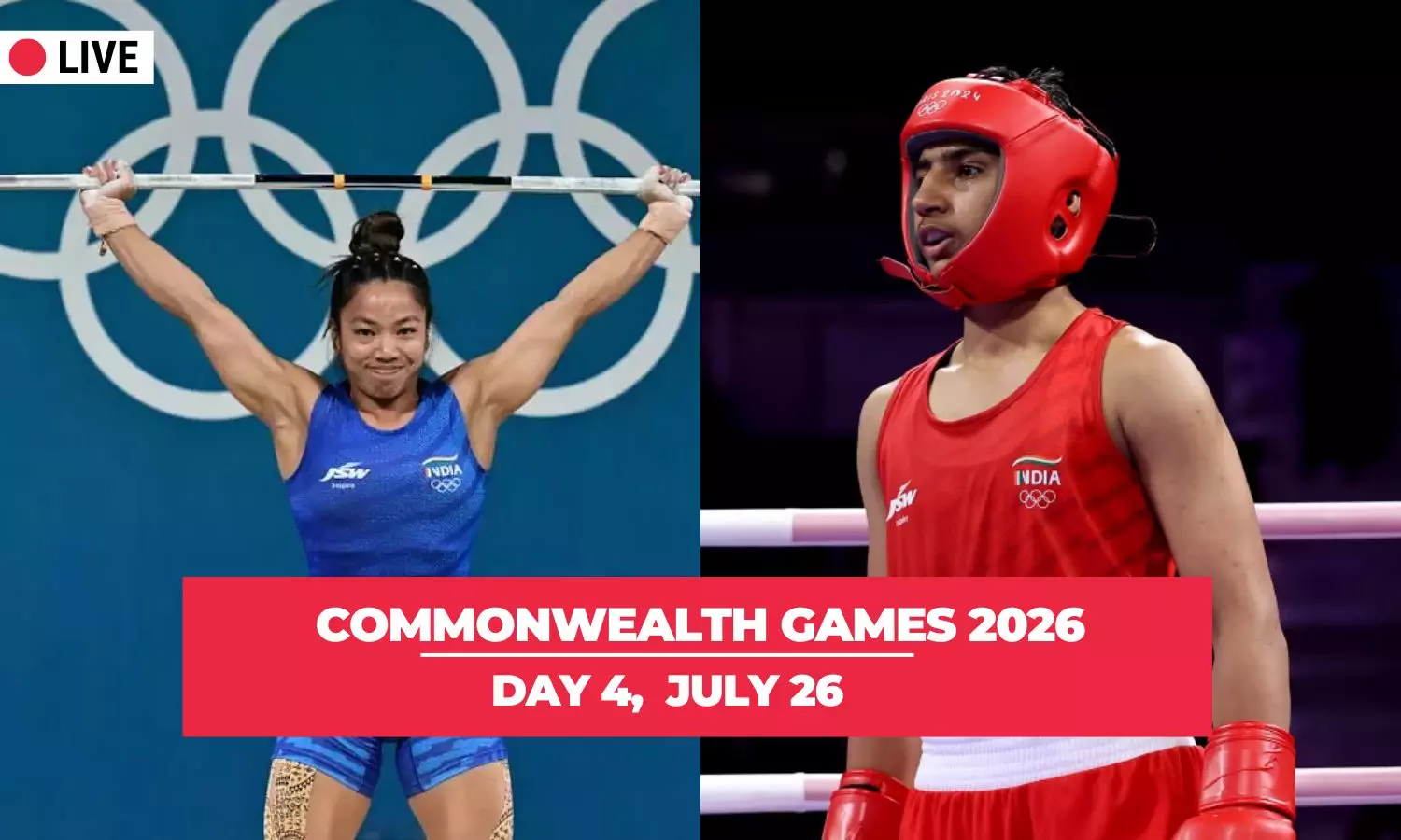 Commonwealth Games 2026 Day 4 LIVE: Mirabai Chanu, Preeti lead Indias challenge - Blog, updates Commonwealth Games 2026 Day 4 LIVE: Mirabai Chanu, Preeti lead Indias challenge - Blog, updates