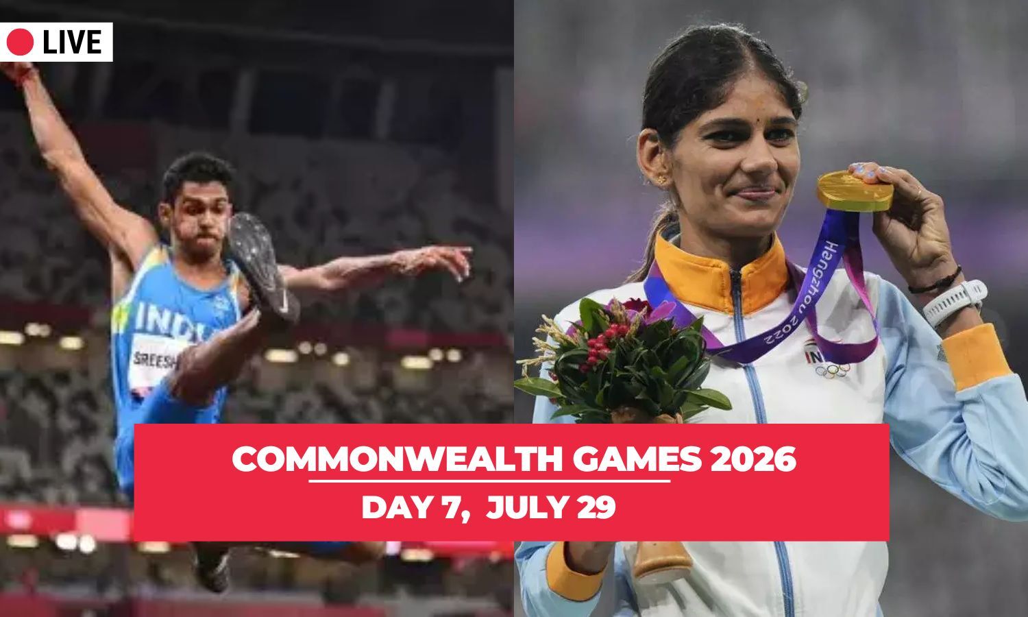 Commonwealth Games 2026 Day 7 LIVE: Sreeshankar, Parul Chaudhary in action