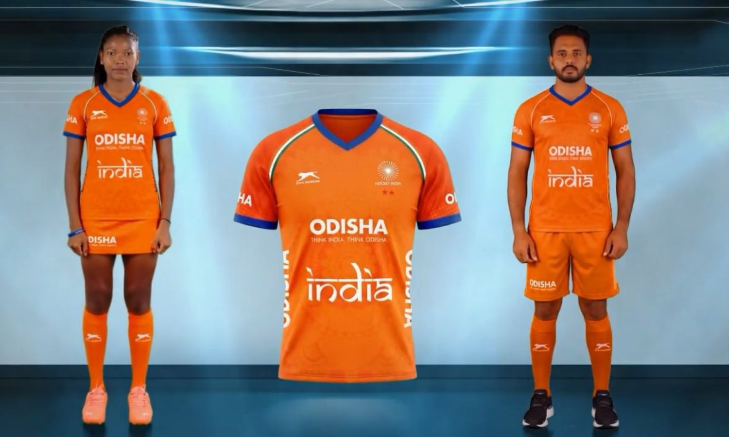 Captain Harmanpreet Singh bcaks India’s new saffron Hockey kit