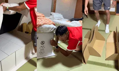 Cardboard beds return at Aichi-Nagoya Asian Games after Tokyo Olympics Cardboard beds return at Aichi-Nagoya Asian Games after Tokyo Olympics