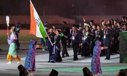 Asian Games open in Nagoya with high-tech ceremony, empty stands draw attention