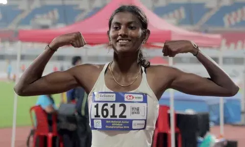 Abinaya Rajarajan breaks womens U-20 100m national record in Chennai Abinaya Rajarajan breaks womens U-20 100m national record in Chennai