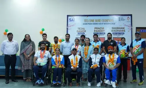SAI Gandhinagar felicitates Asian Para Games medallists and coaches SAI Gandhinagar felicitates Asian Para Games medallists and coaches
