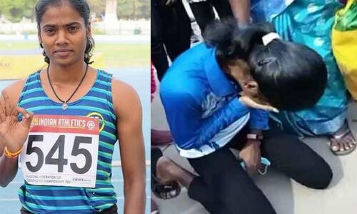 Dhanalakshmi breaks down after hearing sisters death news on her return from Tokyo Olympics