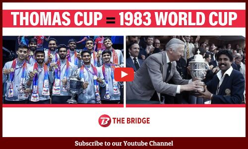 Why is the Thomas Cup compared to the 1983 World Cup?