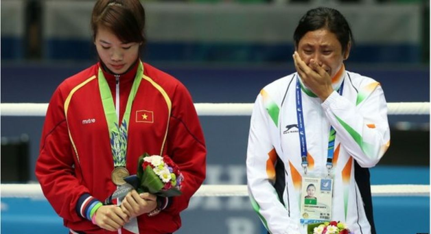 Lowest point of Sarita Devi's career came at the 2014 Asian Games in Incheon.