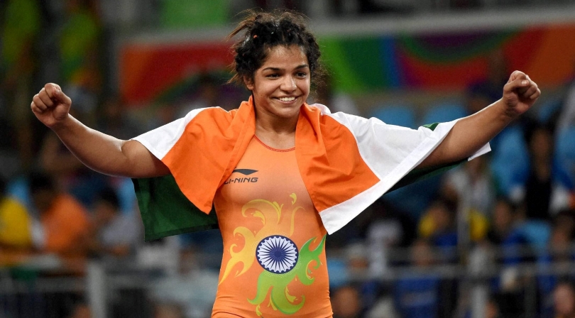 Sakshi Malik became the first Indian woman wrestler to win an Olympic medal with her bronze medal