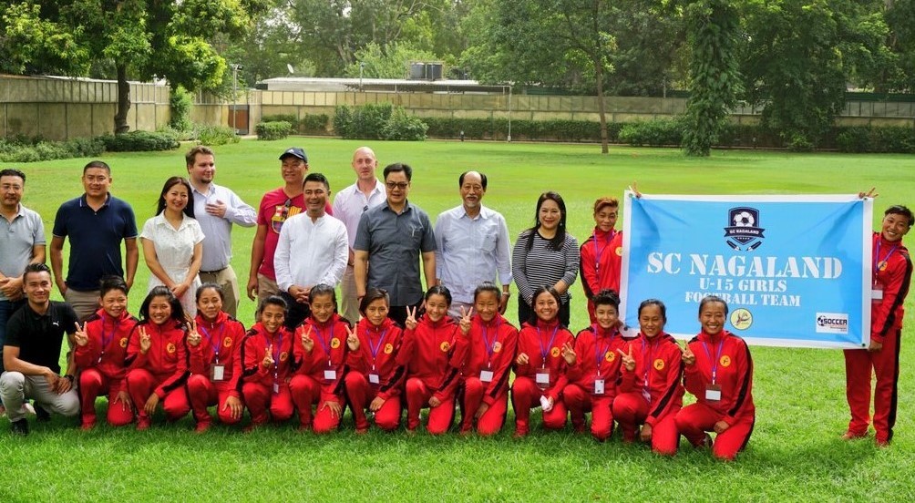 गोथिया कप : अंडर 15 गर्ल्स फुटबॉल टीम नागालैंड से रवाना हुई, खेल मंत्री ने भेजी शुभकामनाएँ