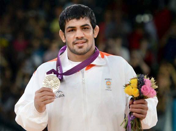 Sushil Kumar after winning silver at the Londoan 2012 Olympics (Source: PTI)