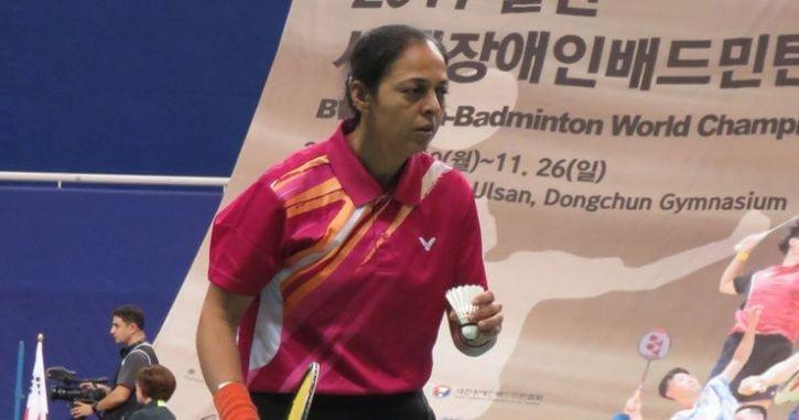 Parul Parmer opened her title defence strongly having won all the three matches in straight games  