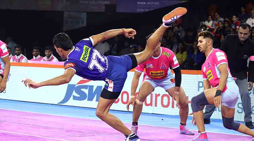 प्रो कबड्डी 2019 : जयपुर पिंक पैन्थर्ज़ ने हरियाणा स्टीलेर्स पे बड़ी जीत दर्ज की