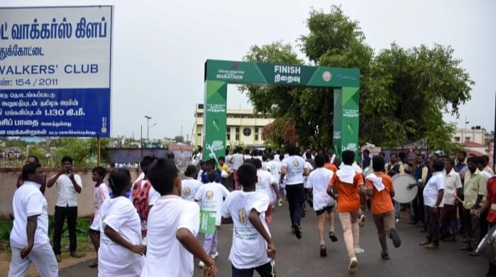 The marathon saw large participation in raising awareness about organ donation. 