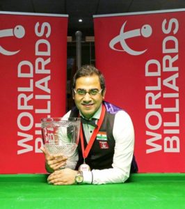 Saurav Kothari after winning the World Billiard Championship last year