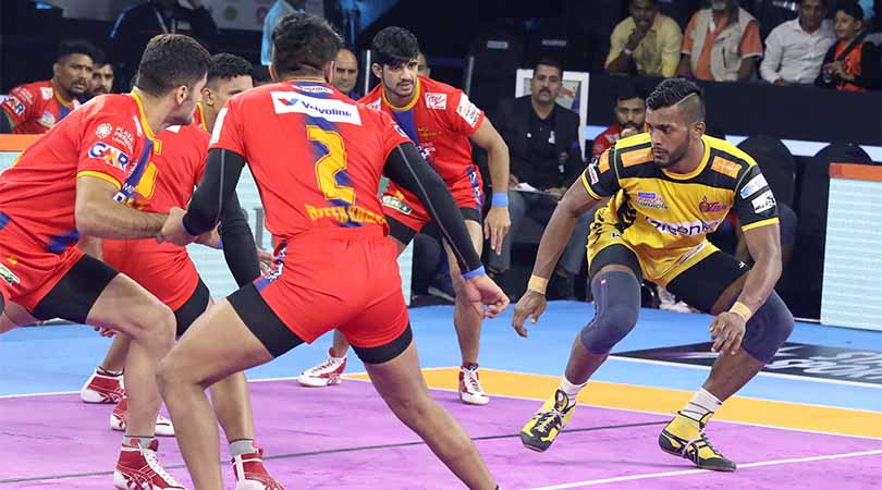 प्रो कबड्डी 2019 : यूपी योद्धा और तेलुगु टायटंज़ का मैच बराबरी पे ख़त्म हुआ