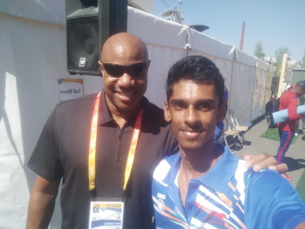 Sreeshankar had gone to Finland to take part in an invitation tournament. There he met Mike Powell