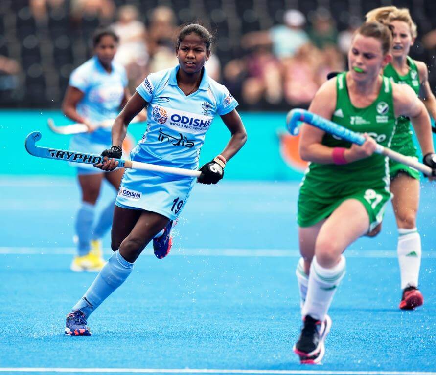 Namita Toppo in action for India against Ireland during last year's FIH Women's World Cup 