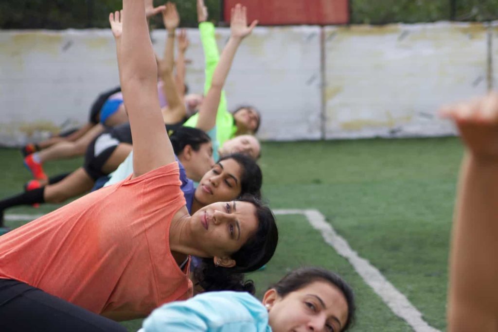 Women at the Sunday training session run by Tanvie Hans and Swetha Subbia. Pic: ‘DD’ Grace Madigan 