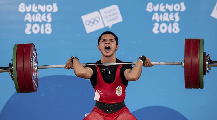 Jeremy Lalrinnunga during 2018 Buenos Aires Youth Olympics.