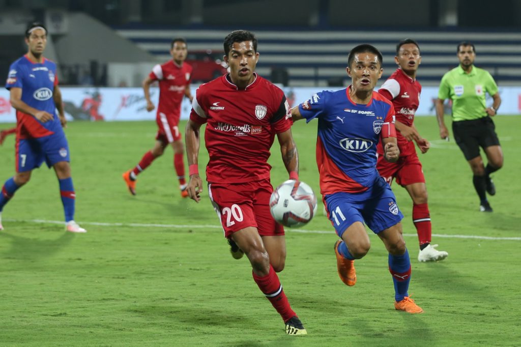 NorthEast United FC plays their first game away to Bengaluru FC